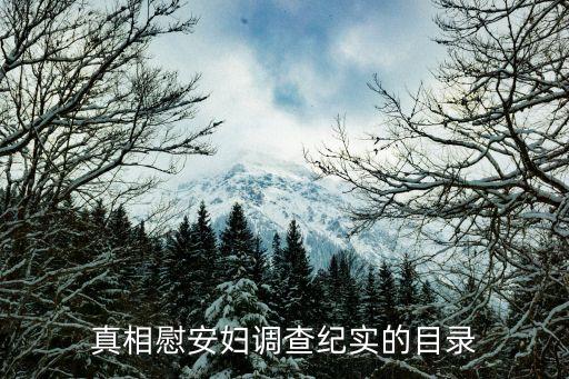 蔡愛花，真相慰安婦調(diào)查紀(jì)實的目錄