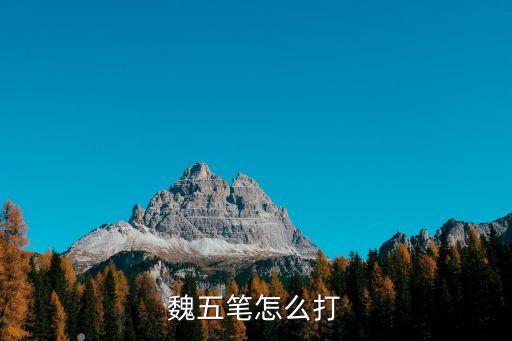 魏五筆怎么打，魏的五筆怎么打