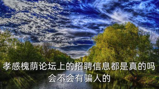 孝感槐蔭論壇上的招聘信息都是真的嗎會(huì)不會(huì)有騙人的