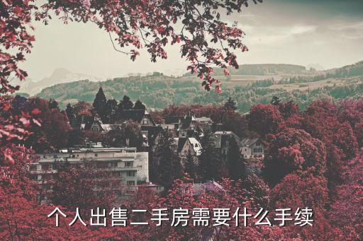 個(gè)人出售二手房需要什么手續(xù)