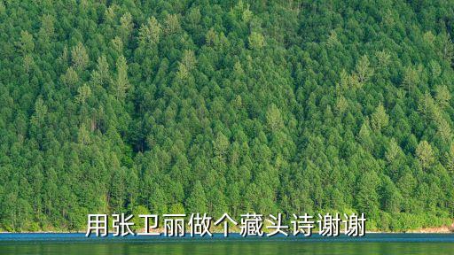 張衛(wèi)麗，用張衛(wèi)麗做個藏頭詩謝謝