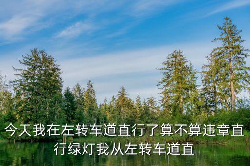 今天不小心從左轉車道直行了，今天我在左轉車道直行了算不算違章直行綠燈我從左轉車道直