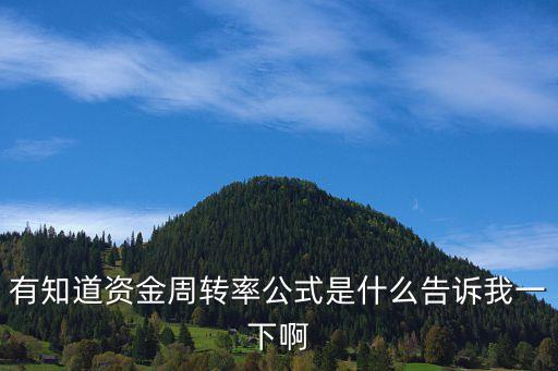 資金周轉(zhuǎn)率計(jì)算公式，資金周轉(zhuǎn)率公式