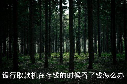 銀行取款機(jī)在存錢的時(shí)候吞了錢怎么辦