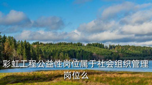 彩虹工程公益性崗位屬于社會組織管理崗位么