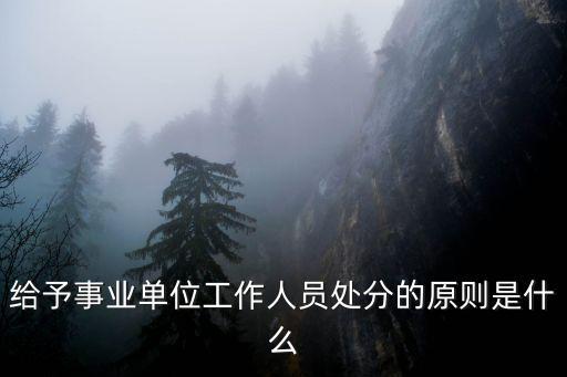 給予事業(yè)單位工作人員處分的原則是什么