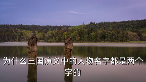 為什么三國演義中的人物名字都是兩個(gè)字的