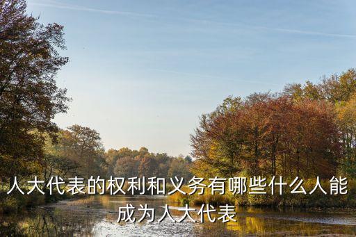 人大代表的權利和義務有哪些什么人能成為人大代表