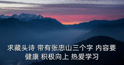 張忠山，朔州師范高等專科學(xué)校的畢業(yè)生成就
