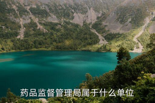 藥品監(jiān)督管理局屬于什么單位