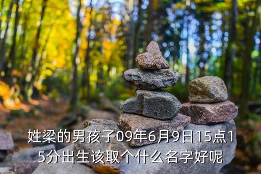 姓梁的男孩子09年6月9日15點15分出生該取個什么名字好呢
