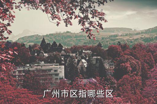 廣州市區(qū)指哪些區(qū)