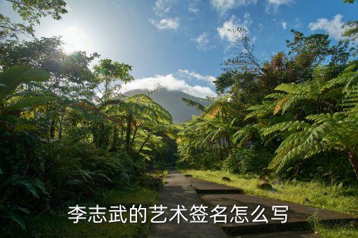 李志武，李志武的藝術(shù)簽名怎么寫