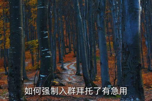 劉彥成，如何強(qiáng)制入群拜托了有急用