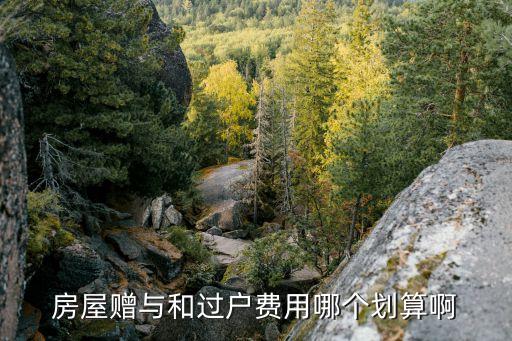 房屋贈(zèng)與和過戶費(fèi)用哪個(gè)劃算啊