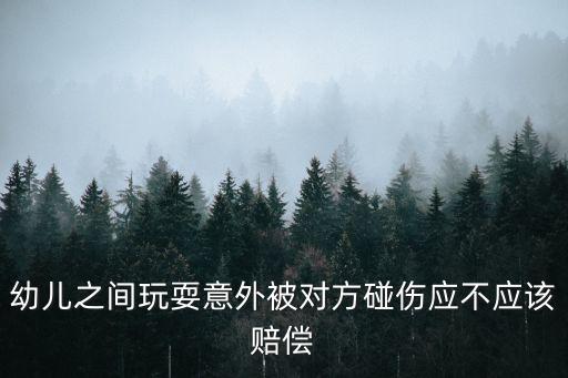 幼兒之間玩耍意外被對方碰傷應(yīng)不應(yīng)該賠償