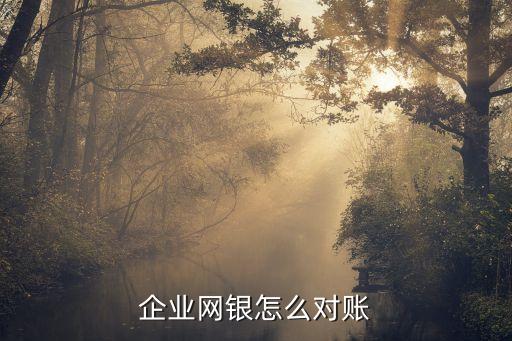 企業(yè)網(wǎng)銀怎么對賬，企業(yè)網(wǎng)銀怎么對賬