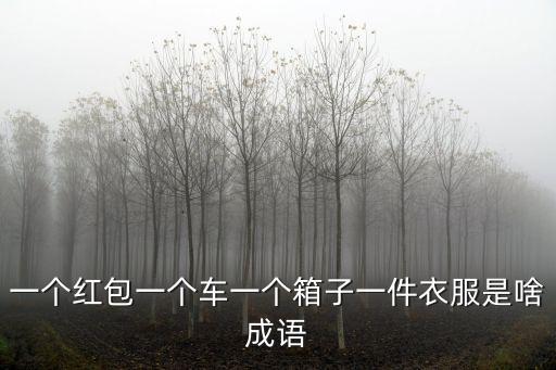 一車一件，一個紅包一個車一個箱子一件衣服是啥成語