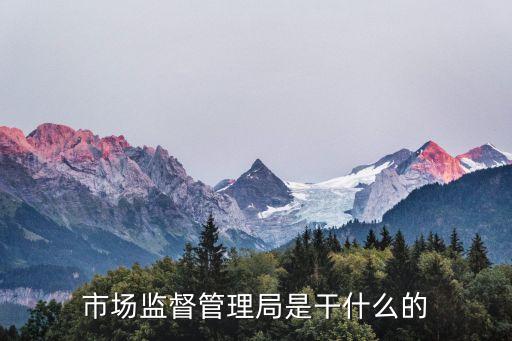 市場監(jiān)督管理局是干什么的