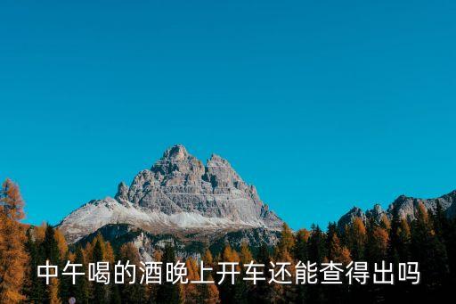 中午喝的酒晚上開車還能查得出嗎