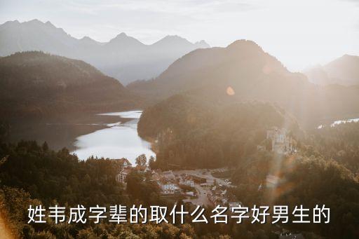姓韋成字輩的取什么名字好男生的