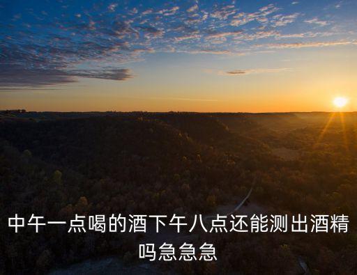 中午喝的酒晚上還會測得出來嗎，中午喝的酒晚上開車還能查得出嗎