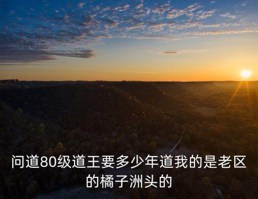 許東海，問道80級(jí)道王要多少年道我的是老區(qū)的橘子洲頭的