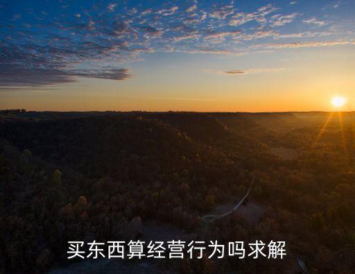 買東西算經(jīng)營行為嗎求解