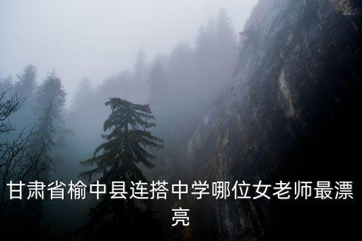 甘肅省榆中縣連搭中學(xué)哪位女老師最漂亮