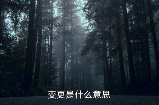 變更，什么是企業(yè)的變更