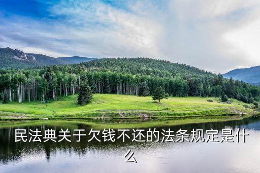 民法典欠錢(qián)不還,2023民法典欠錢(qián)不還