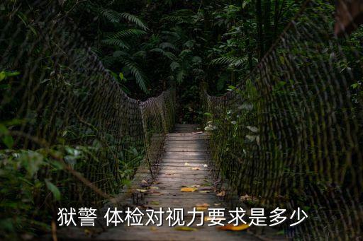  獄警 體檢對視力要求是多少