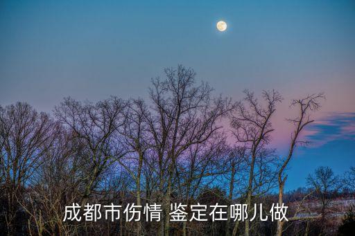 成都市傷情 鑒定在哪兒做