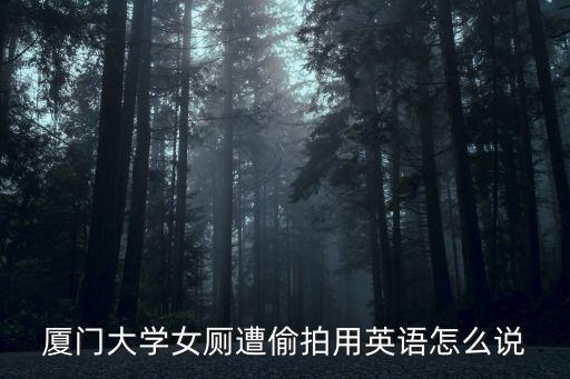 女廁盜攝，廈門(mén)大學(xué)女廁遭偷拍用英語(yǔ)怎么說(shuō)
