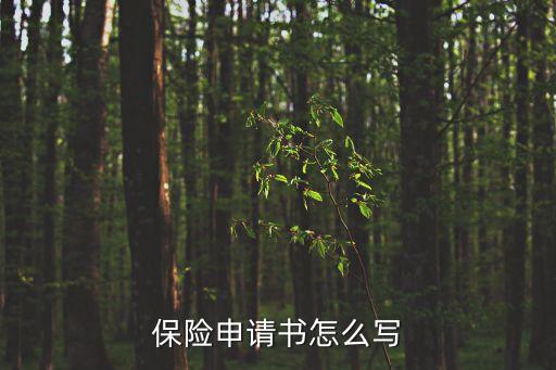 保險(xiǎn)申請(qǐng)書怎么寫