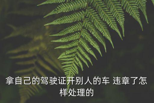 開別人的車違章扣分怎么處理,在外地開別人的車違章扣分怎么處理