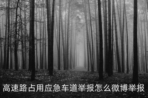 高速應(yīng)急車道舉報(bào)，如何向交警舉報(bào)高速占用應(yīng)急車道的車輛四川