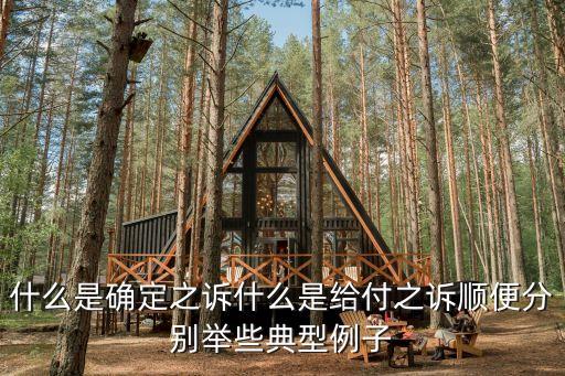 什么是確定之訴什么是給付之訴順便分別舉些典型例子
