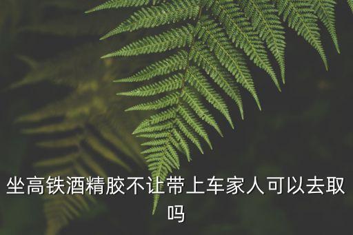 高鐵酒精，動車上酒精可以帶嗎