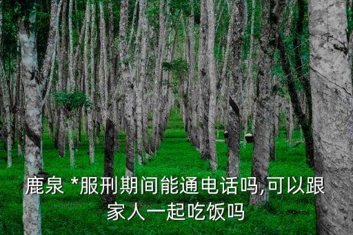 鹿泉 *服刑期間能通電話嗎,可以跟家人一起吃飯嗎