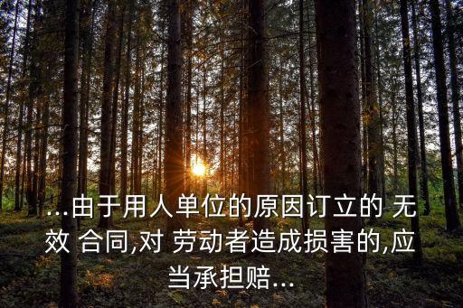 勞動(dòng)合同無(wú)效的原因