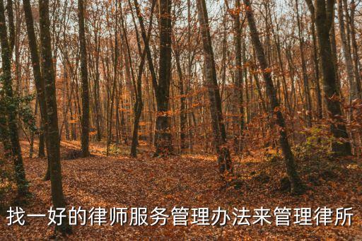 找一好的律師服務(wù)管理辦法來管理律所