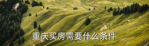重慶買房需要什么條件