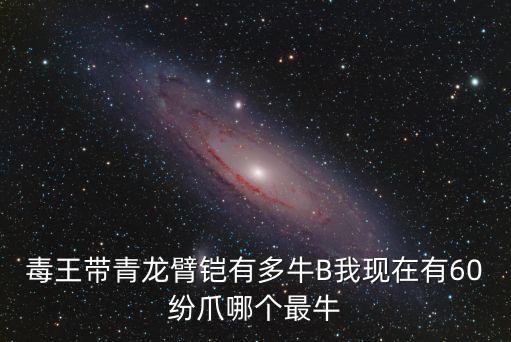 毒王帶青龍臂鎧有多牛B我現(xiàn)在有60紛爪哪個最牛