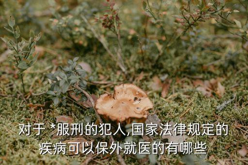 對于 *服刑的犯人,國家法律規(guī)定的疾病可以保外就醫(yī)的有哪些