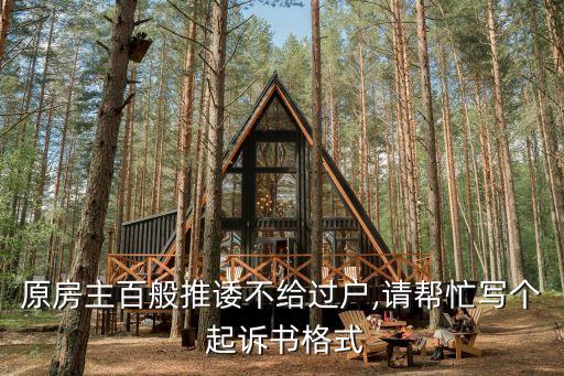 起訴房東訴訟書(shū)模板,房東不退押金起訴模板
