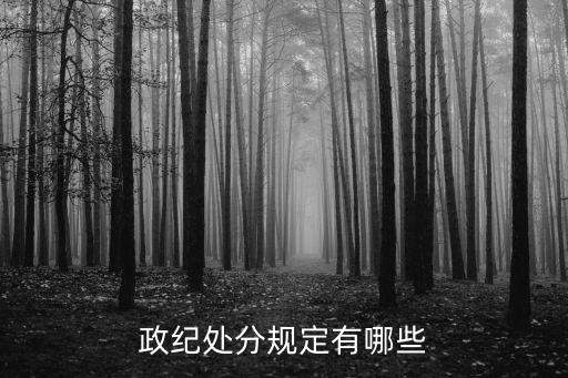政紀(jì)處分，政紀(jì)處分規(guī)定有哪些