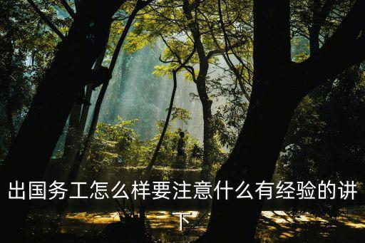 出國務(wù)工，出國務(wù)工需要什么條件