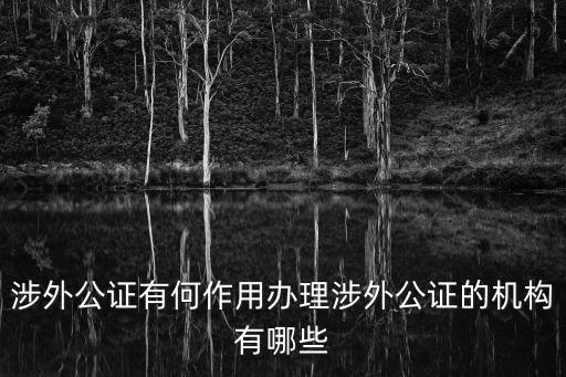涉外公證，涉外公證有何作用辦理涉外公證的機(jī)構(gòu)有哪些