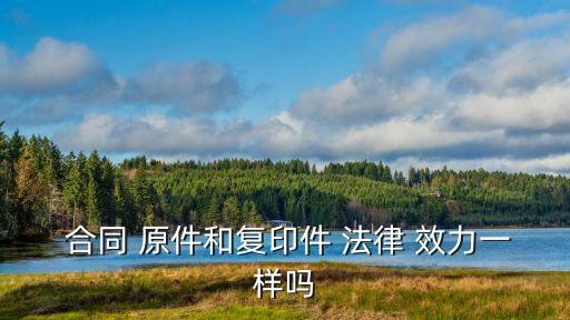 合同原件的法律效力有哪些,本合同掃描件與原件具相同法律效力